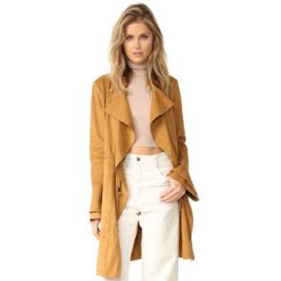 Free People Faux Suede Meadow Jacket Boho Bell Sleeves Carmel Brown Medium - Picture 3 of 12